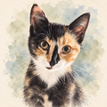 Custom Watercolor Pet Portrait – Personalized Digital Artwork